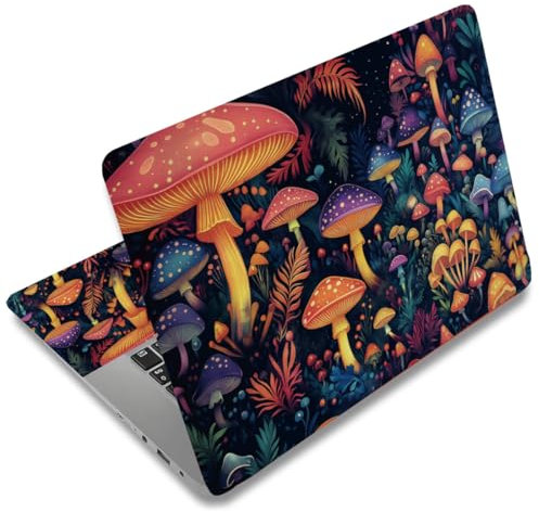 SUPERDANT Adesivi per Laptop A Forma di Funghi Adesivo Universale per Notebook 12 13 13.3 14 15 15.4 15.6 adesivo In Vinile per Cover per Laptop Protezione Impermeabile per Notebook