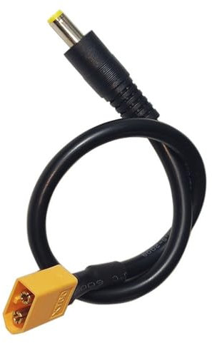 GMBYLBY DC5521 À XT60 Câble Adaptateur d'alimentation 30 Cm Long pour Connecteur Courant Mâle XT60 Mâle Courant Efficace DC5525 5521