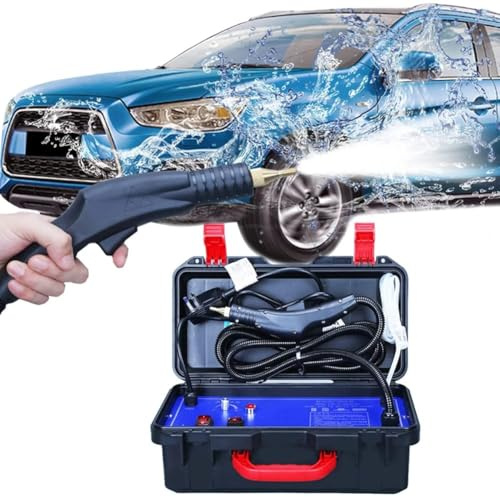 Limpiador a vapor comercial de 3000 W, máquina de limpieza portátil de alta presión para aires acondicionados, campanas extractoras, automóviles, uso doméstico e industrial blue