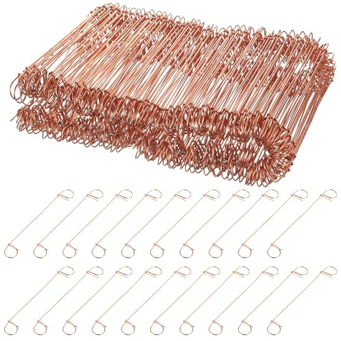 ANBEEISS 250 st armeringsjärn förstärkande nät ögla band, 1 mm x 160 mm/6,3 tum dubbel ögla förstärkt stång buntband, slitstark stålarmeringsstång för betong trädgårdsstaket och potatispåsar