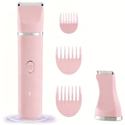 Recortadora de bikini para mujer, afeitadoras para mujer, recortadora de vello corporal para bikinis, piernas, vello púbico, afeitadora eléctrica para mujer, cuchillas de cerámica IPX7, cabeza lavable