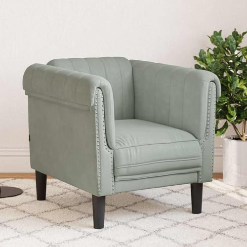 ROMHZKS Fauteuil XXL confortable en velours - Chaise de salon rembourrée - Canapé en velours - Fauteuil de lecture moderne
