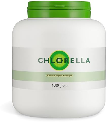 Chlorella Pulver aus Deutschland - Premium Chlorella Algen - Chlorella Vulgaris roh, vegan, rein und kontrolliert - Clorella Powder | Algomed 1er-Pack (1x 1000g / 1kg)
