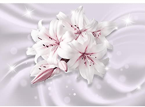Runa Art Fototapete Blumen Lilien 3d 352 x 250 cm Vlies Tapeten XXL Moderne Wandtapete Wohnzimmer Schlafzimmer Rosa 9356011c