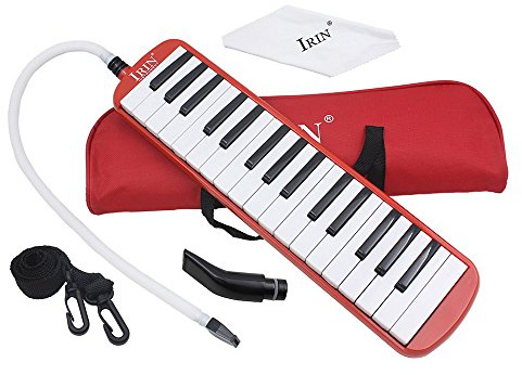 Btuty Melodica 32 Keys Melodica Instrument Piano Musical Instrument for Beginner Gift with Carrying Bag Melodia Musical Instrument (red)