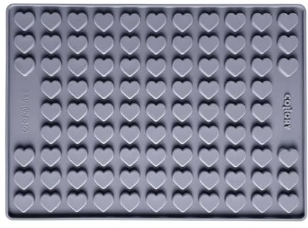 Collory Bakmatta för hundkex för Medium (2,6 cm) hjärta form godis, silikonbakform, chokladform, värmebeständig, livsmedelssäker och BPA-fri