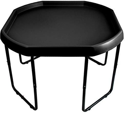 simpa Children's Large 100cm Plastic Sand & Water Pit Toys Mixing Play Tray BLACK with Height Adjustable Stand.