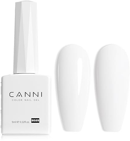 CANNI Esmaltes Semipermanentes de Uñas en Gel blanco white Pintauñas Semipermanentes Apto Para Principiantes Manicura