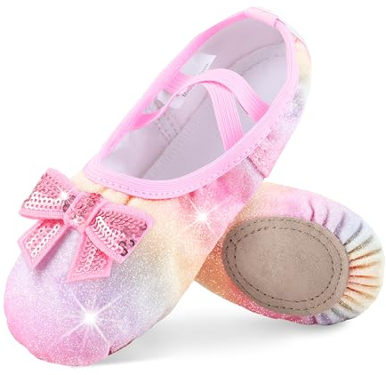 DANSHOW Chaussons de Ballet pour Tout-Petits Danse Chaussures pour Fille Enfants(WX55-21-31)