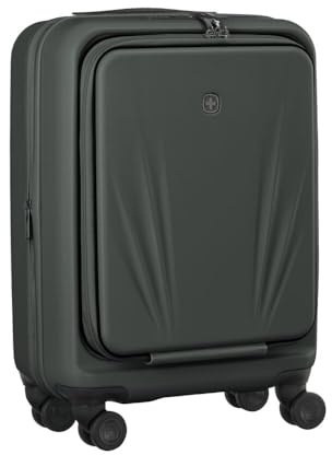 WENGER Skyon S Valise Rigide, Bagage à Main, Trolley, 35 (45) l, Compartiment Portable et Tablette, Serrure de sécurité, Voyages Vacances, Anthracite