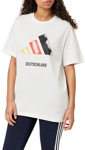 Adidas Unisex Adulto Germany 3BAR Logo Graphic T-Shirt, White, L