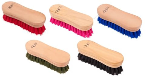 NETPROSHOP Pferdebürste Kopfbürste mit Festen Farbigen Borsten und Holzgriff, Farbe:Pink