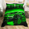 Homemissing Sportwagen-Bettbezug, 140 x 200 cm, grün, für Kinder, Rennkleidung, Raumdekoration, Extremsport, Bettwäsche-Set, Cool Speed Luxury, Auto-Bettwäsche-Sets