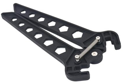 SOPOTUTU Support d'arc à Poulies Noir Compact en Métal Ressort, Béquille d'arc Pliable, Accessoires d'arc pour Tir 3D Et Chasse, Terrain Et Compétition