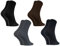 Rainbow Socks - Damen Herren Antirutsch Diabetiker Socken Ohne Gummibund ABS - 4 Paar - Schwarz Braun Blau Graphit - Größen 44-46
