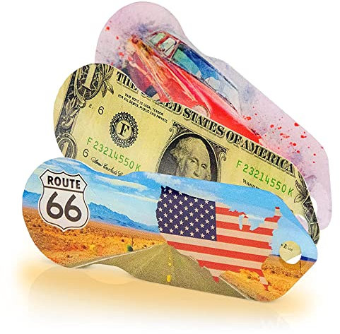 Einkaufswagenlöser Amerika / Schlüsselanhänger Einkaufschip mit Schlüsselfundservice / Abziehbarer Einkaufswagenchip Metall, Chip Einkaufswagen, Key Finder / 3 Stück