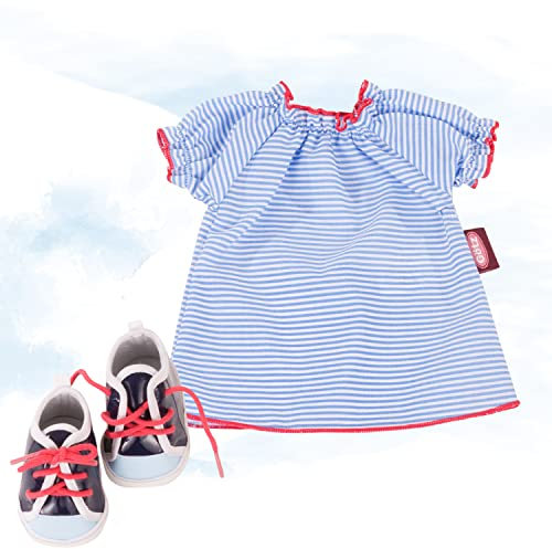 Götz 3403211 Puppen-Set Sailor - Puppenkleidung für Babypuppen Gr. M von 42 - 46 cm und Stehpuppen Gr. XL von 45 - 50 cm - 3-teiliges Set