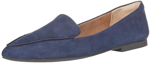 Amazon Essentials Mocassini Bassi Donna, Blu Marino Micro Scamosciato, 36 EU