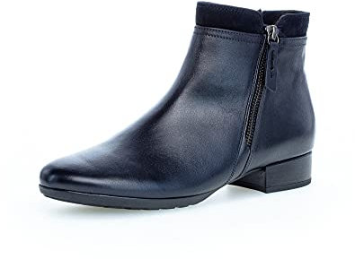 Gabor Damen Ankle Boots, Frauen Stiefeletten,Komfortable Mehrweite (H),Bootee,Booties,halbstiefel,Kurzstiefel,Midnight (Flausch),35.5 EU / 3 UK