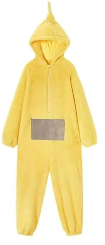 cutecool Halloween Pyjamas Jumpsuit Costume Onesie Pajamas Unisex Animal One-piece Costume Homewear Sleepwear Party (UK, Alpha, L, Regular, Regular, Yellow Teletubbies)