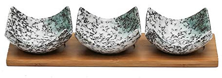 Bols à Sauce Tapas Sauce de style japonais - DIP BOLS SET DE 3 CERAMIC SAUCE DISSION PLAINS PARSTISSEURS SUSHI PLAQUES PLAQUES D'APPÉTIINANT DE PLATS AVEC BACAGE DE BABOO Coupelle à Dessert ( Color :
