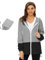 Century Star Vêtements Imperméables Femme - Veste de Pluie Légère et Pliable à Capuche Grise XXL