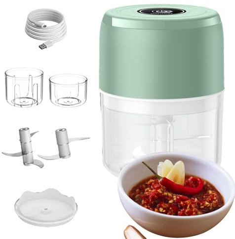 Tritatutto elettrico, tritacarne portatile, schiacciapatate per aglio, tritacarne affettaverdure, da cucina portatili per aglio, cipolle, frutta, carne