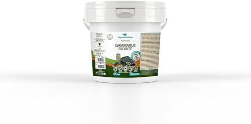 AquariumLine Gammarus BioBite – Naturligt foder för vattensköldpaddor, fiskar och reptiler – 100 % torkat Gammarus – protein och kalciumkälla (10L/1 kg)