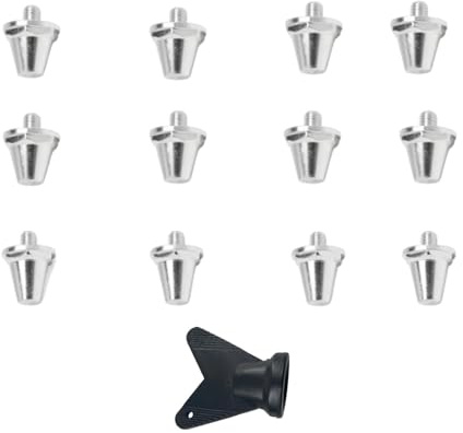 perfk Lot de 12 crampons pour chaussures de football, rugby et autres compétitions sportives en extérieur.