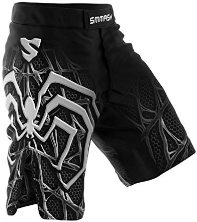SMMASH MMA Shorts Uomo Thaibox Muay Thai Pants Pantaloni da Boxe Pantaloni Sportivi Pantaloncini da Allenamento Chiusura in Traspirante Resistente All'Abrasione