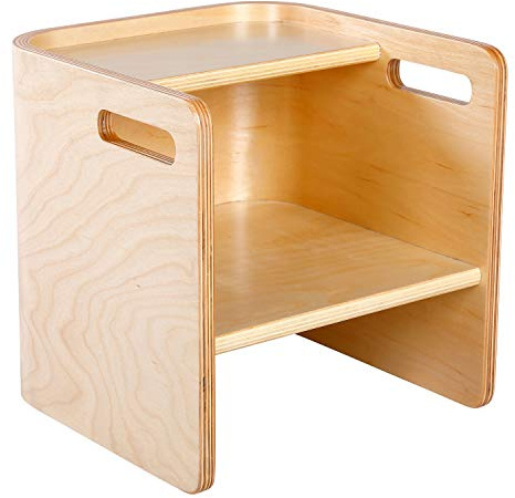 ECR4Kids Bentwood Multipurpose Cube Chair, Kids Furniture, Natural