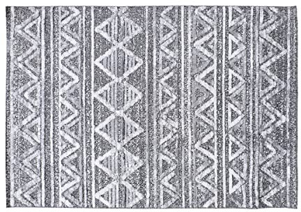 Miliboo Berber-Teppich mit Reliefmuster weiß und grau 160 x 230 cm ERGA