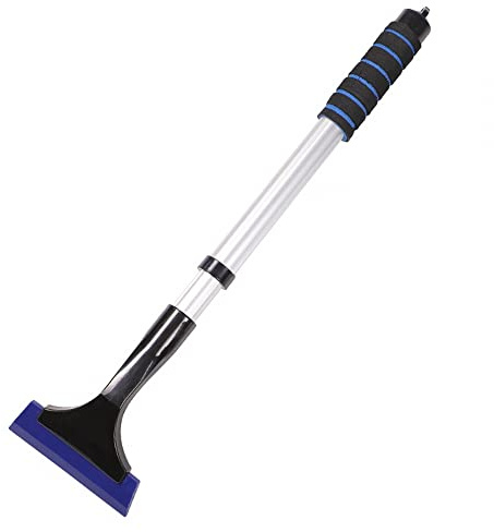 DONGKER Ice Scraper Telescopic,42-63cm Extendable Windscreen Snow Frost Remover Tool with Ergonomic Foam Handle for Cars Trucks and SUV