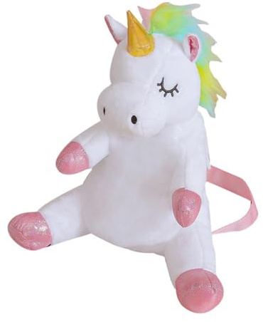 VALICLUD Spielzeug Cartoon-rucksack Einhorn Tasche Einhorn Rucksack Münzfach Cartoon-buchtasche Portemonnaie Schöner Weiß Kind Münzbeutel Tier