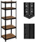Relaxdays Schwarzes Schwerlastregal, HBT 180x60x45 cm, 500 kg, 5 Ebenen, Keller, Garage, Lagerregal zum Stecken, Stahl, 80%, Schwarz