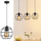 Glitzerlife Pendelleuchte Esstisch Schwarz Hängelampe - Hangeleuchte 1 Flammig Vintage Metall E27 Esstischlampe Küchenlampe Pendellampe Industrie für Wohnzimmer Schlafzimmer Küche Esszimmer, Max.40W