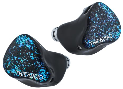 Linsoul THIEAUDIO Hype 4 2DD+4BA In Ear Monitor, HiFi IEM-hörlurar med tonal balans, senaste Sonion-elementet, löstagbar 2-polig silverpläterad OCC IEM-kabel för audiofila musiker och proffs (Svart)