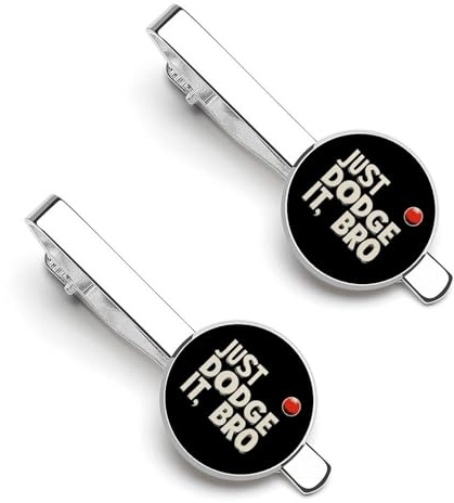 Dodgeball Just Dodges It Silver slipsklämma kostymtillbehör för män slips bar set pin business bröllop