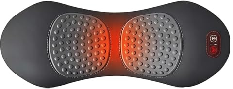 Almohada Masajeadora para Espalda - Cojín Portátil de Compresa Caliente para Cintura - Almohada Calefactable Reconfortante para Silla de Ruedas Hogar Oficina Dormitorio Viajes Asiento de