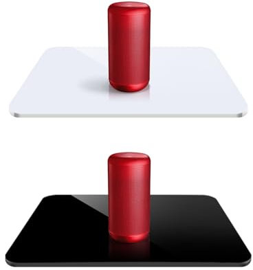 UTEBIT Fotografi bakgrundsbräda 30 x 30 cm/12 x 12 tum fotografi reflekterande bräda vit och svart akryl reflekterande displaybrädor för produkt bordsskiva fotografering lätt att rengöra