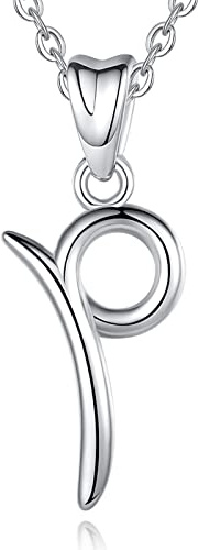 EUDORA Harmony Ball 26 Alphabet Necklace 925 Sterling Silver Initial Letter Personalised Pendant Necklaces Gifts for Women Ladies Girls Mother's day, 18inch Chain