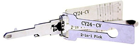 Lishi - Lector de llaves 2 en 1, herramientas automáticas CY24-CV, juego de ganzúas y decodificador de llaves de coche, herramienta de cerrajería para Chrysler
