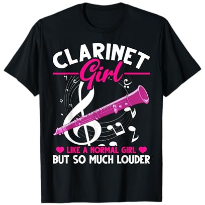 Une Fille Musicien Clarinettiste Drôle Cadeau Clarinette T-Shirt