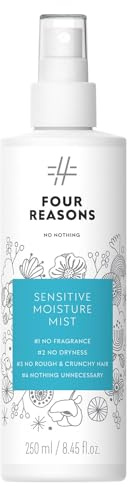 Four Reasons No Nothing Sensitive Moisture Mist Perfume-Free, Moisturising & Nourishing Leave-in Spray - For Dry and Stressed Hair | 100% Vegan | 250 ml