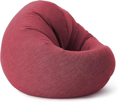 Lumaland Sitzsack Drops: runder Sitzsack (300 L) mit 2-in-1-Funktion für bequemes Sitzen & Liegen | Der Doppelagent für Relax-Momente in- & Outdoor I Mit anpassungsfähiger EPS-Füllung | Ø 120 x 75 cm