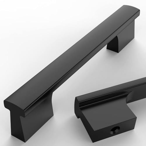 Amerdeco 10 Pièces Poignee de Meuble Cuisine Noir 96mm Alliage de zinc Poignées Meubles avec Vis, pour Bureaux, Tiroirs, Armoires, Placard UK0048…