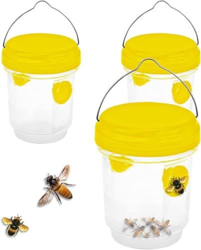 Piège à Guêpes Insectes, Piège Frelon Asiatique Selectif à Suspendre, Piege Moustique, Mouche, Moucheron Attrape-Insectes Exterieur (4PCS)