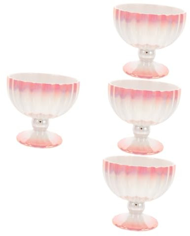 Cuencos for helado, cuencos for postre de frutas, 4 piezas, copas for helado, helados, cuencos for helado, copas for pudín, copas for parfait, platos for postre, copas for soufflé, tienda de postres,