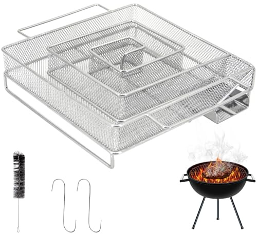 Générateur de fumée froide en acier inoxydable, générateur de fumée à froid, avec anse pour barbecues sphériques, fumoirs et fumoirs d'extérieur