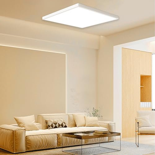 slochi Plafoniera LED Soffitto Quadrata, 3000K Plafoniera Bagno IP44 Impermeabile, Lampada da Soffitto Moderna 18W 1800LM per Cucina, Camera da Letto, Corridoio, Balcone, Ø22CM